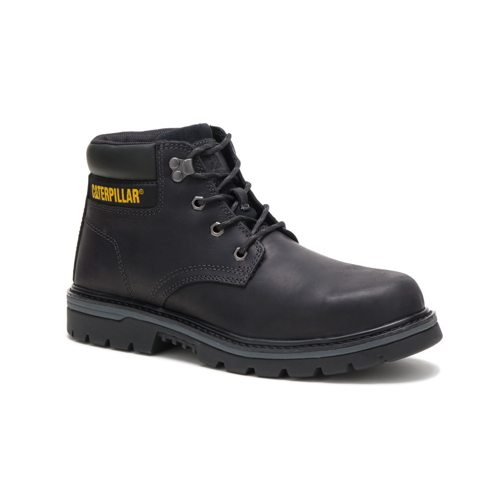 Caterpillar Outbase St - Mens Safety Boots - Black - NZ (579GAWKVT)